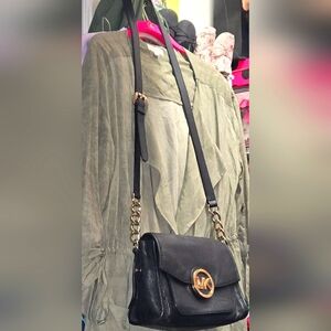 MK Black Pebble Leather Bag